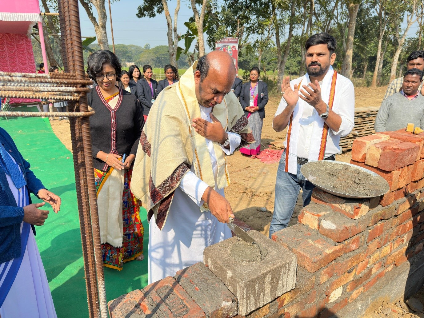 Foundation Stone Laid for De Paul School, Jalalkhali.